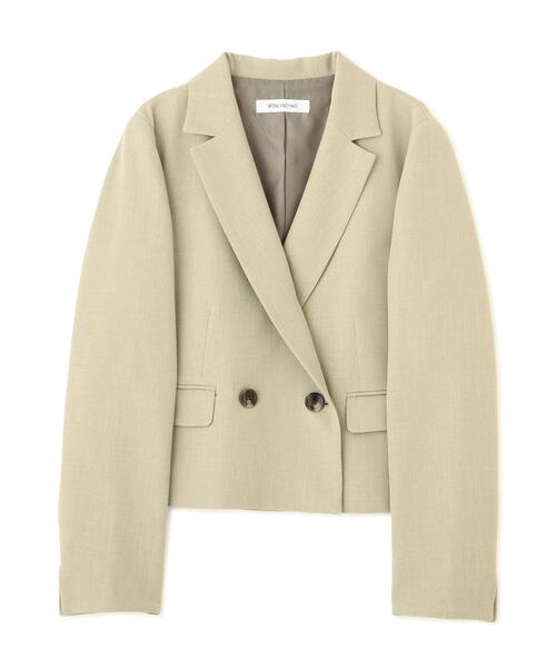 NATURAL BEAUTY BASIC（ナチュラルビューティーベーシック）の「◇クラッシー SETUP ショート丈ジャケット（テーラードジャケット・レディース・カーキ/ブラウン・MEDIUM/SMALL）」の13枚目の写真