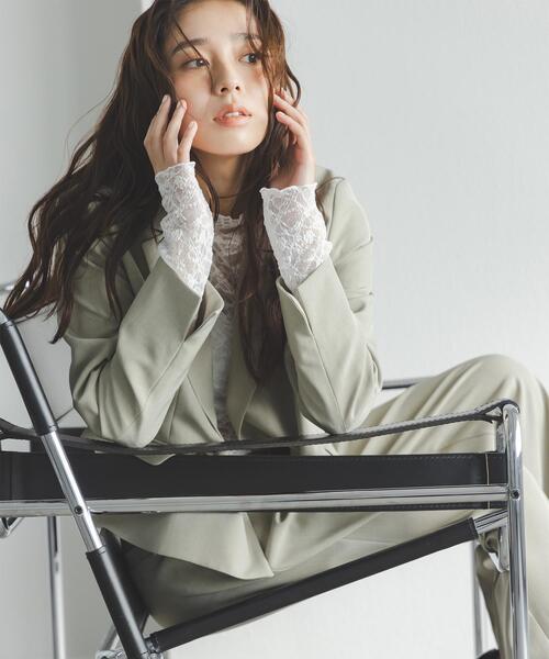 NATURAL BEAUTY BASIC（ナチュラルビューティーベーシック）の「◇クラッシー SETUP ショート丈ジャケット（テーラードジャケット・レディース・カーキ/ブラウン・MEDIUM/SMALL）」の15枚目の写真