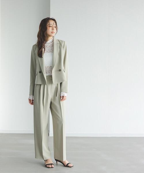 NATURAL BEAUTY BASIC（ナチュラルビューティーベーシック）の「◇クラッシー SETUP ショート丈ジャケット（テーラードジャケット・レディース・カーキ/ブラウン・MEDIUM/SMALL）」の18枚目の写真