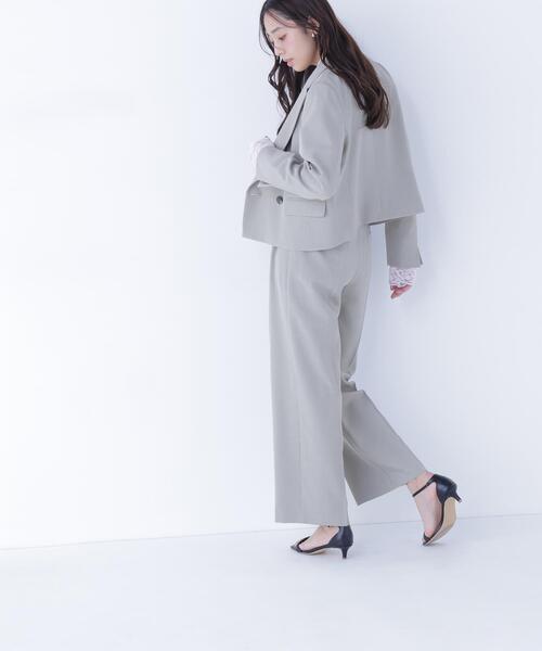 NATURAL BEAUTY BASIC（ナチュラルビューティーベーシック）の「◇クラッシー SETUP ショート丈ジャケット（テーラードジャケット・レディース・カーキ/ブラウン・MEDIUM/SMALL）」の22枚目の写真