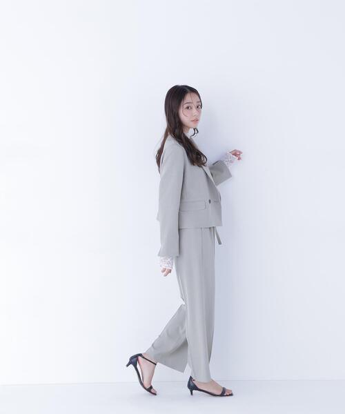 NATURAL BEAUTY BASIC(ナチュラルビューティーベーシック)の「◇クラッシー SETUP ショート丈ジャケット(テーラードジャケット・レディース・カーキ/ブラウン・MEDIUM/SMALL)」の5枚目の写真