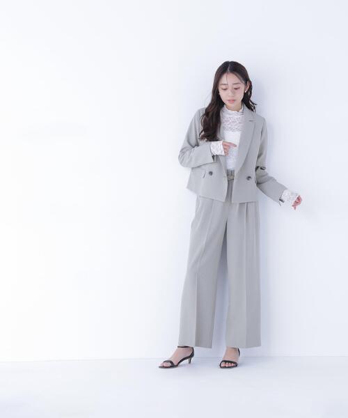 NATURAL BEAUTY BASIC(ナチュラルビューティーベーシック)の「◇クラッシー SETUP ショート丈ジャケット(テーラードジャケット・レディース・カーキ/ブラウン・MEDIUM/SMALL)」の7枚目の写真