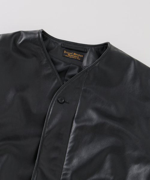 J．S．ホームステッド（J．S．stead）/J．S．stead / ゴート レザー カーディガン ジャケット JOURNAL STANDARD J.S HOMESTEAD（ジャーナルスタンダードホーム