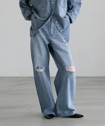 LOWRYS FARM | ワイドストレートデニムパンツ　607883(デニムパンツ)