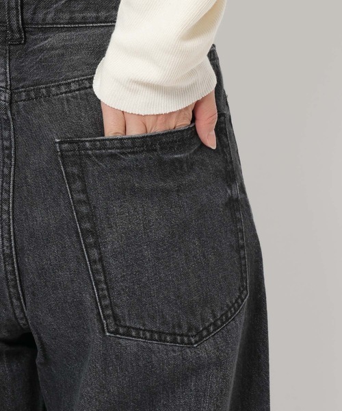 LOWRYS FARM（ローリーズファーム）の「ワイドストレートデニムパンツ　607883（デニムパンツ・レディース・ライトブルー/ブラック/ライトベージュ/ブルー・LARGE/MEDIUM/SMALL）」の12枚目の写真