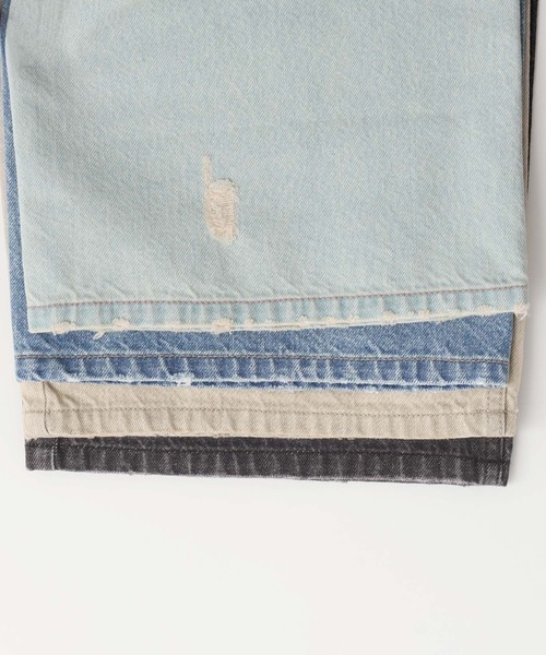 LOWRYS FARM（ローリーズファーム）の「ワイドストレートデニムパンツ　607883（デニムパンツ・レディース・ライトブルー/ブラック/ライトベージュ/ブルー・LARGE/MEDIUM/SMALL）」の5枚目の写真