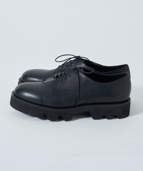 PADRONE(パドローネ)の「【PADRONE】別注 PLAIN TOE with Chunky Sole (WATER PROOF LEATHER) 厚底プレーントゥシューズ PU8759-2006(ドレスシューズ・メンズ・ブラック・41/40)」の8枚目の写真