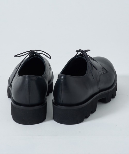 PADRONE(パドローネ)の「【PADRONE】別注 PLAIN TOE with Chunky Sole (WATER PROOF LEATHER) 厚底プレーントゥシューズ PU8759-2006(ドレスシューズ・メンズ・ブラック・41/40)」の3枚目の写真