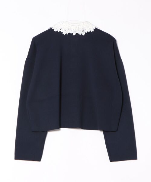 CADUNE（カデュネ）の「衿レースラガーニット（ニット/セーター・レディース・ライトグレー/ネイビー/ベージュ・38）」の12枚目の写真