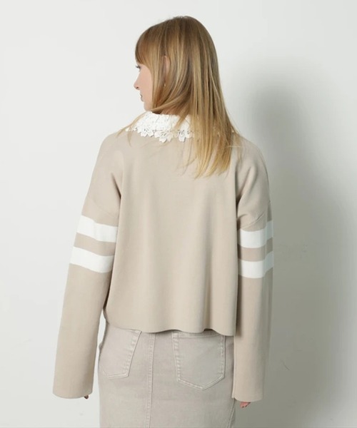CADUNE（カデュネ）の「衿レースラガーニット（ニット/セーター・レディース・ライトグレー/ネイビー/ベージュ・38）」の20枚目の写真