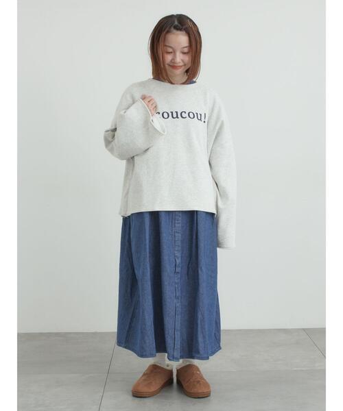 Samansa Mos2(サマンサ モスモス)の「シンプルロゴアソート裏起毛スウェット(Tシャツ/カットソー・レディース・グレー/チャコールグレー/ブルー・F)」の12枚目の写真