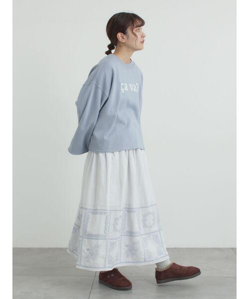 Samansa Mos2(サマンサ モスモス)の「シンプルロゴアソート裏起毛スウェット(Tシャツ/カットソー・レディース・グレー/チャコールグレー/ブルー・F)」の16枚目の写真