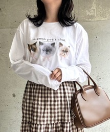 キャットリボンロンT/長袖Tシャツ