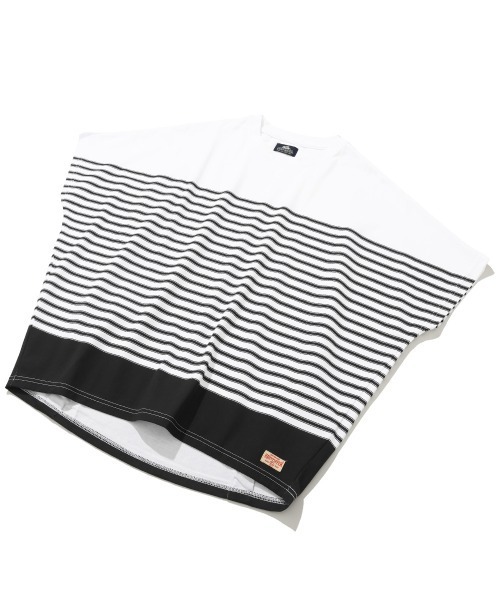 KRIFF MAYER Lady's Collection(クリフメイヤーレディースコレクション)の「【吸水速乾】COOL MAXコクーンボーダーTシャツ(Tシャツ/カットソー・レディース・ブラック/ホワイト系その他2/オフホワイト/ベージュ/ホワイト系その他・LARGE/MEDIUM)」の3枚目の写真