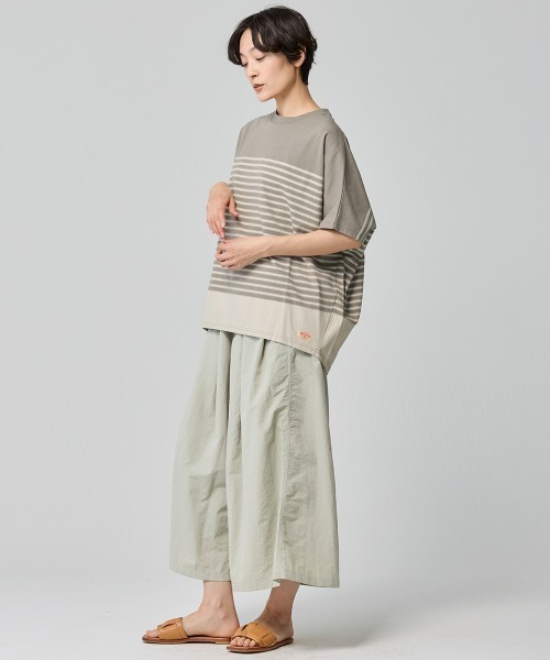 KRIFF MAYER Lady's Collection(クリフメイヤーレディースコレクション)の「【吸水速乾】COOL MAXコクーンボーダーTシャツ(Tシャツ/カットソー・レディース・ブラック/ホワイト系その他2/オフホワイト/ベージュ/ホワイト系その他・LARGE/MEDIUM)」の12枚目の写真