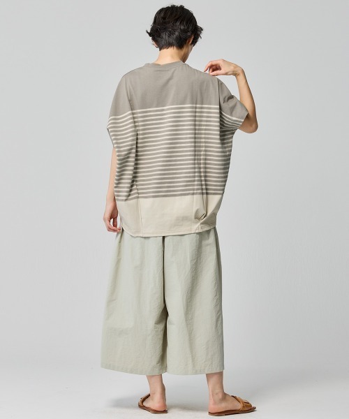 KRIFF MAYER Lady's Collection(クリフメイヤーレディースコレクション)の「【吸水速乾】COOL MAXコクーンボーダーTシャツ(Tシャツ/カットソー・レディース・ブラック/ホワイト系その他2/オフホワイト/ベージュ/ホワイト系その他・LARGE/MEDIUM)」の13枚目の写真