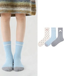 ONEP STAR（ワンピスター）の「3足セット×柄デザインソックス（ソックス/靴下）」