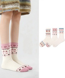 ONEP STAR（ワンピスター）の「3足セット×柄デザインソックス（ソックス/靴下）」