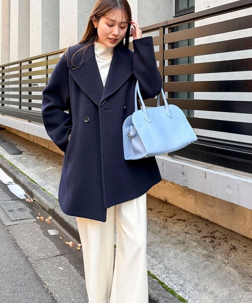 NOLLEY’S（ノーリーズ）の「SP140リバーコート起毛メルトン仕上げ（その他アウター・レディース・ダークネイビー・38）」の5枚目の写真