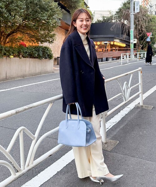 NOLLEY’S（ノーリーズ）の「SP140リバーコート起毛メルトン仕上げ（その他アウター・レディース・ダークネイビー・38）」の7枚目の写真