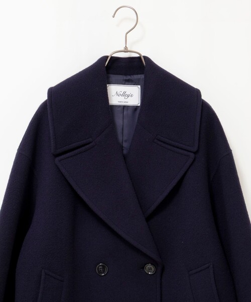 NOLLEY’S（ノーリーズ）の「SP140リバーコート起毛メルトン仕上げ（その他アウター・レディース・ダークネイビー・38）」の9枚目の写真