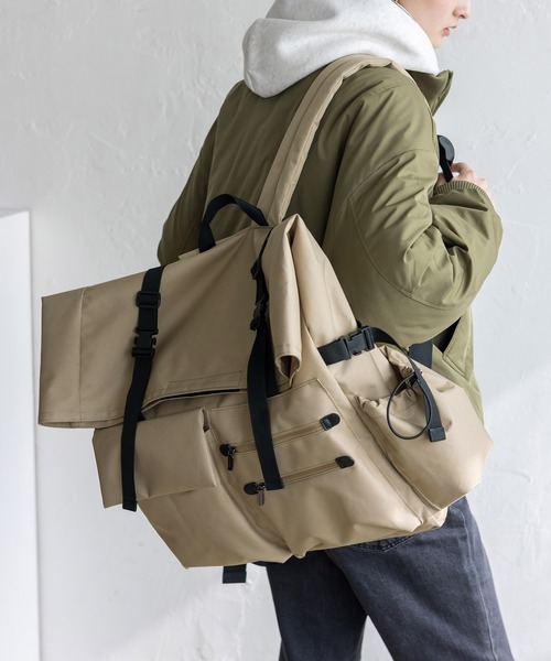 VitaFelice（ヴィータフェリーチェ）の「スクエアスケッチリュックサック（ショルダーバッグ・レディース・ブラック/ネイビー/ベージュ・FREE）」の5枚目の写真