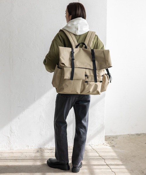 VitaFelice（ヴィータフェリーチェ）の「スクエアスケッチリュックサック（ショルダーバッグ・レディース・ブラック/ネイビー/ベージュ・FREE）」の15枚目の写真