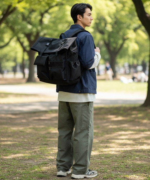 VitaFelice（ヴィータフェリーチェ）の「スクエアスケッチリュックサック（ショルダーバッグ・レディース・ブラック/ネイビー/ベージュ・FREE）」の20枚目の写真