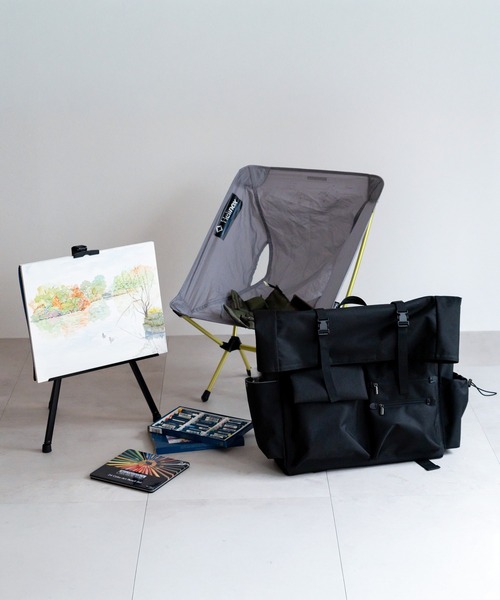 VitaFelice（ヴィータフェリーチェ）の「スクエアスケッチリュックサック（ショルダーバッグ・レディース・ブラック/ネイビー/ベージュ・FREE）」の4枚目の写真