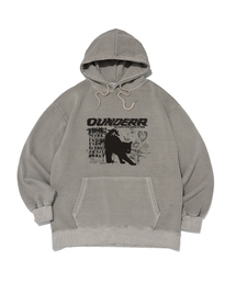 OUNDERR（オアンダーアール）の「モノコレクション キャット ピグメント オーバーサイズ フードパーカー (ダストベージュ)（パーカー）」