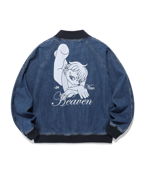 NICE GHOST CLUB（ナイスゴーストクラブ）の「NEW HEAVEN DENIM SOUVENIR JACKET_BLUE(NG2FSUJ201A)（デニムジャケット・レディース・ブルー・S/M/L）」の2枚目の写真
