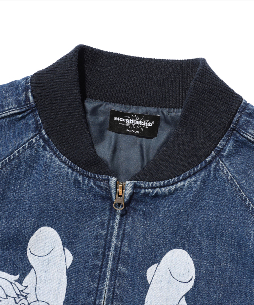 NICE GHOST CLUB（ナイスゴーストクラブ）の「NEW HEAVEN DENIM SOUVENIR JACKET_BLUE(NG2FSUJ201A)（デニムジャケット・レディース・ブルー・S/M/L）」の3枚目の写真