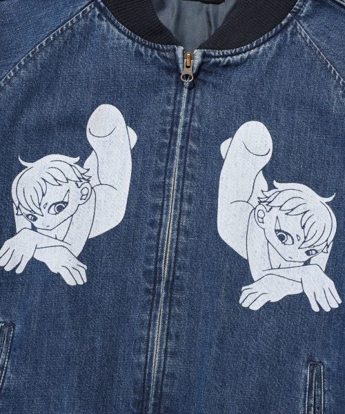 NICE GHOST CLUB（ナイスゴーストクラブ）の「NEW HEAVEN DENIM SOUVENIR JACKET_BLUE(NG2FSUJ201A)（デニムジャケット・レディース・ブルー・S/M/L）」の4枚目の写真