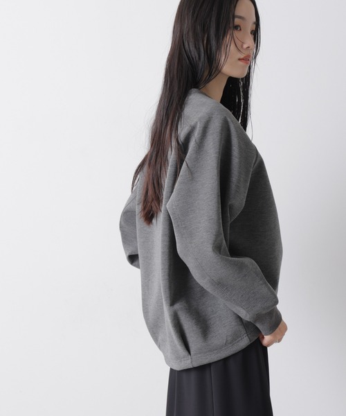 セール】ソフトダンボールドルマンコクーンシルエットプルオーバー（T