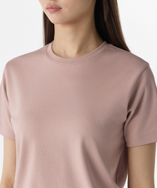MUSINSA STANDARD WOMAN(ムシンサスタンダードウーマン)の「ウーマンズベーシッククルーネックTシャツ【デザートピンク】(Tシャツ/カットソー・レディース・その他・LARGE/SMALL/X-LARGE/MEDIUM/X-SMALL)」の3枚目の写真