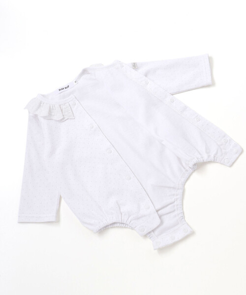 SLAP SLIP BABY(スラップスリップベビー)の「ドットボーダー襟付きボディミニベビー(70~80cm)(ロンパース・キッズ・ホワイト系その他/ホワイト系その他2・70cm/80cm)」の15枚目の写真