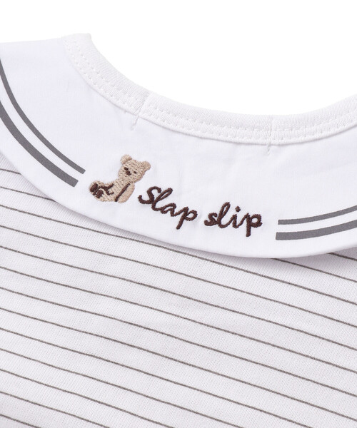 SLAP SLIP BABY(スラップスリップベビー)の「ドットボーダー襟付きボディミニベビー(70~80cm)(ロンパース・キッズ・ホワイト系その他/ホワイト系その他2・70cm/80cm)」の21枚目の写真