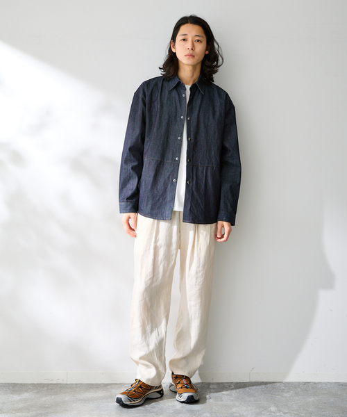 B.C STOCK（ベーセーストック）の「ヨーロッパリネン100% イージーパンツ（スラックス・メンズ・ネイビー/ホワイト/ブラック/アイボリー/カーキ・SMALL/MEDIUM/LARGE）」の11枚目の写真