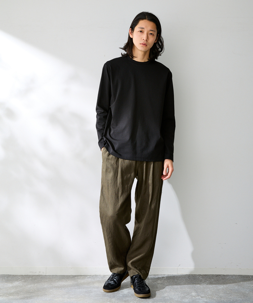 B.C STOCK（ベーセーストック）の「ヨーロッパリネン100% イージーパンツ（スラックス・メンズ・ネイビー/ホワイト/ブラック/アイボリー/カーキ・SMALL/MEDIUM/LARGE）」の21枚目の写真