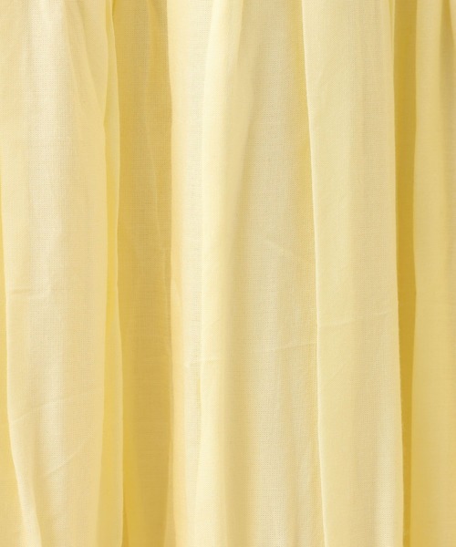 studio CLIP(スタディオクリップ)の「《natural by clip》レーヨンシャーリングロングスカート(スカート・レディース・イエロー/ブラック/オフホワイト・FREE)」の4枚目の写真