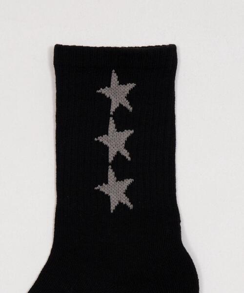 WEGO(ウィゴー)の「WEGO/3連スターデザインソックス(ソックス/靴下・レディース・ホワイト/ブラック・23-25cm)」の12枚目の写真