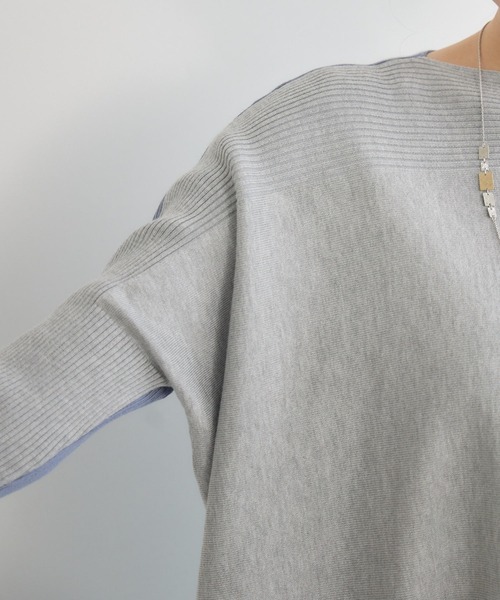 KATHARINE ROSS（キャサリンロス）の「【PILLINI/ピリーニ】バイカラーニットドルマンプルオーバー（ニット/セーター・レディース・アイボリー/ブルー・FREE）」の22枚目の写真