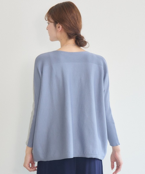 KATHARINE ROSS（キャサリンロス）の「【PILLINI/ピリーニ】バイカラーニットドルマンプルオーバー（ニット/セーター・レディース・アイボリー/ブルー・FREE）」の20枚目の写真