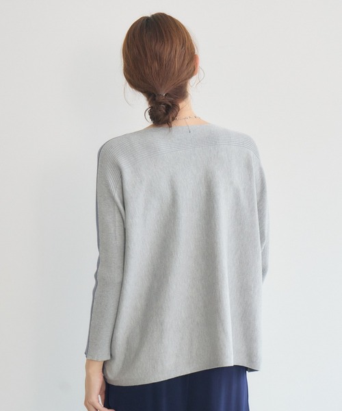 KATHARINE ROSS（キャサリンロス）の「【PILLINI/ピリーニ】バイカラーニットドルマンプルオーバー（ニット/セーター・レディース・アイボリー/ブルー・FREE）」の18枚目の写真