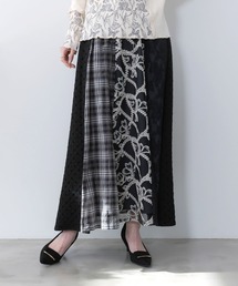 iS ScoLar | 561211：ドット×チェック×チュール×レース切替スカート(スカート)
