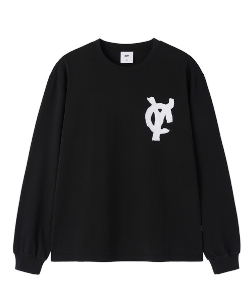 OY（オーワイ）の「『OY/オーワイ』LOGO PATCH L/S TEE/ロゴパッチ長袖Tシャツ（Tシャツ/カットソー・メンズ・ブラック/グレー/ネイビー/ホワイト・L/M）」の2枚目の写真