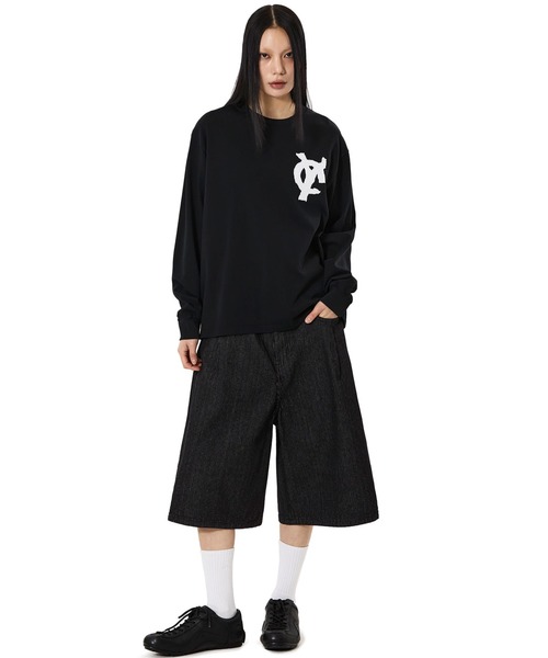 OY（オーワイ）の「『OY/オーワイ』LOGO PATCH L/S TEE/ロゴパッチ長袖Tシャツ（Tシャツ/カットソー・メンズ・ブラック/グレー/ネイビー/ホワイト・L/M）」の8枚目の写真