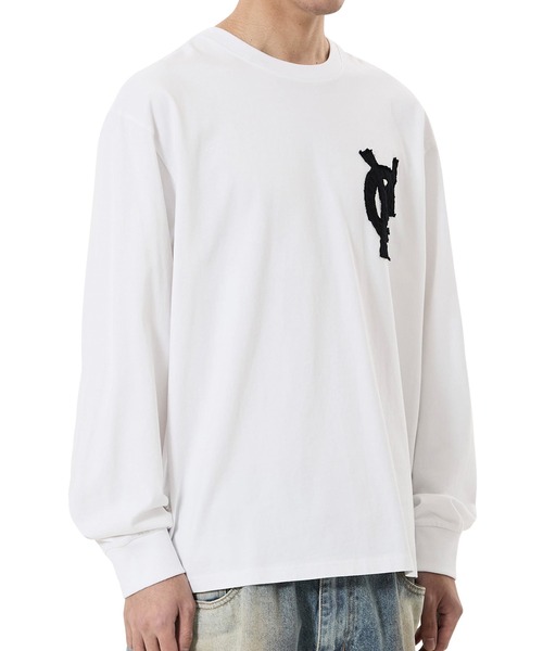 OY（オーワイ）の「『OY/オーワイ』LOGO PATCH L/S TEE/ロゴパッチ長袖Tシャツ（Tシャツ/カットソー・メンズ・ブラック/グレー/ネイビー/ホワイト・L/M）」の11枚目の写真