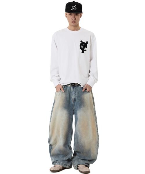 OY（オーワイ）の「『OY/オーワイ』LOGO PATCH L/S TEE/ロゴパッチ長袖Tシャツ（Tシャツ/カットソー・メンズ・ブラック/グレー/ネイビー/ホワイト・L/M）」の14枚目の写真