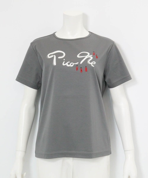 Picone CLUB(ピッコーネクラブ)の「コットン100%プリントプルオーバー(Tシャツ/カットソー・レディース・ネイビー/グレー/ホワイト/ピンク・13号/9号/11号)」の3枚目の写真